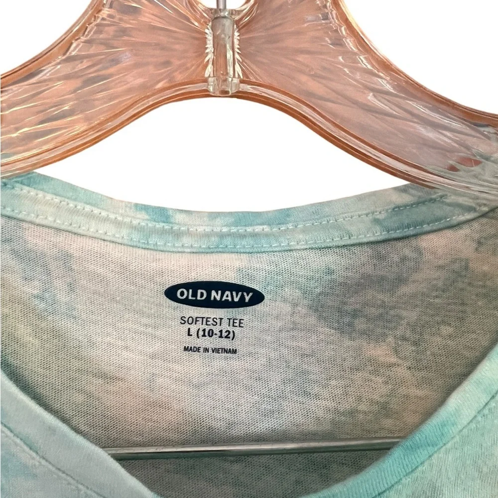 Old Navy Kids Long Sleeve Tie Dye Shirt Aqua